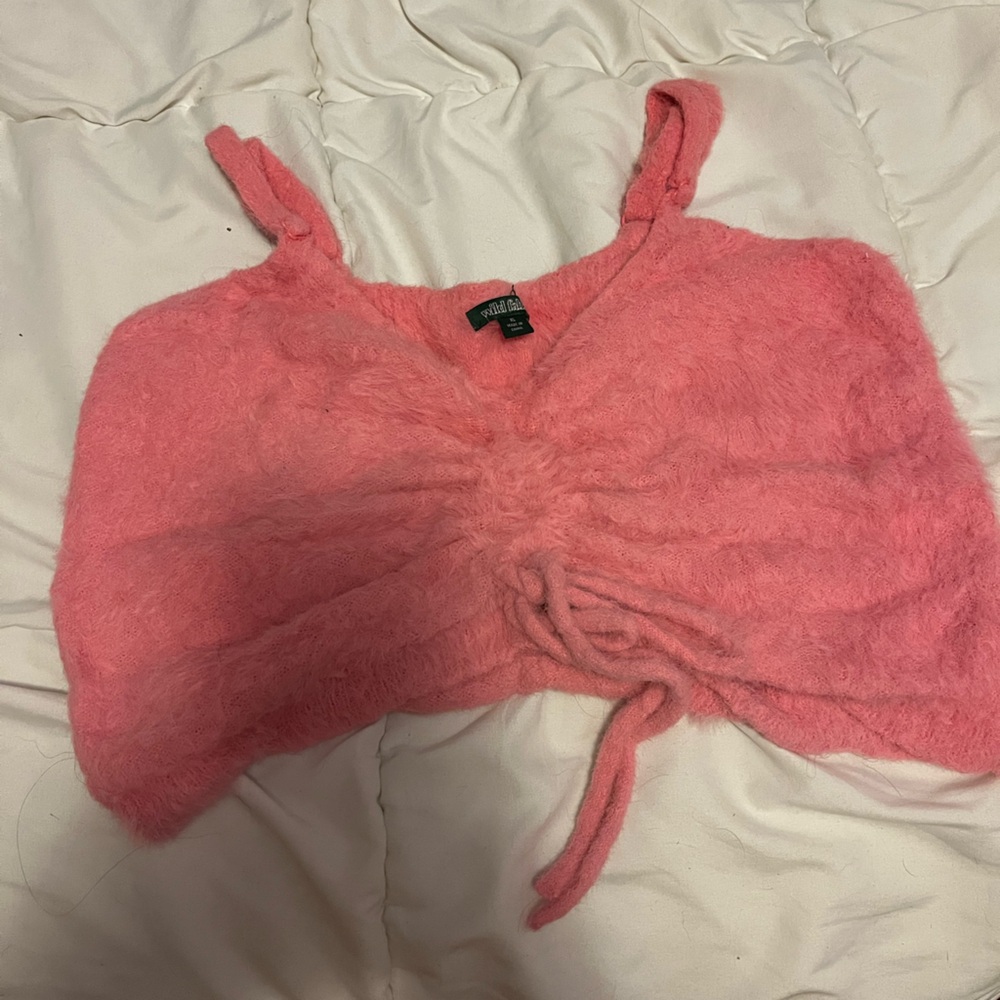 Wild Fable Vibrant Pink Fluffy Sweater